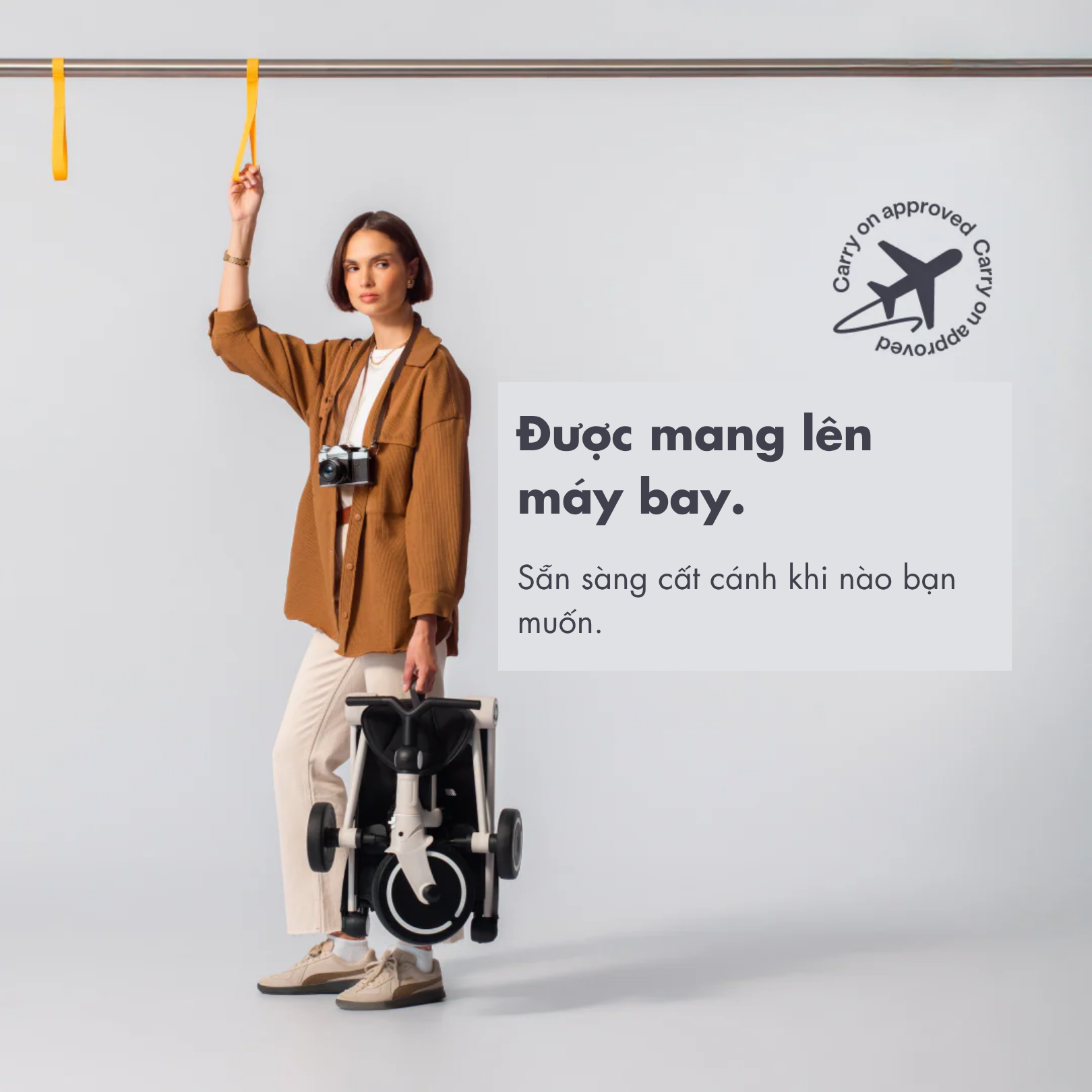  XE ĐẨY BA BÁNH SMARTRIKE WONDER MAX - STONE BEIGE 