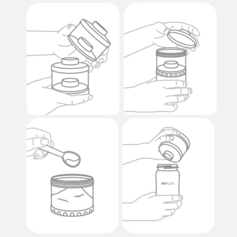  Hộp Chia Sữa Bột 3 Ngăn Moyuum Happy More 