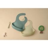  Yếm Ăn Dặm Màu Trơn Silicone Modui Cho Bé Từ 6M+ 