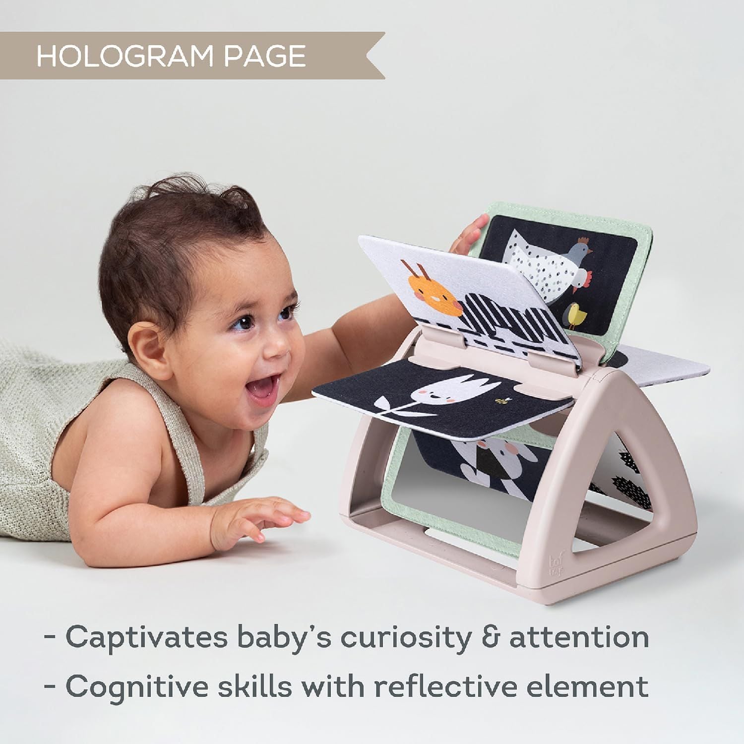  Sách Vải Xoay Hỗ Trợ Tập Lẫy Cho Bé Taf Toys Black & White Spinning Book 