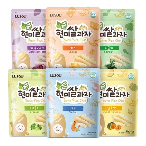  Bánh Gạo Lứt Lusol Hữu Cơ Bổ Sung Lợi Khuẩn (6M+) 