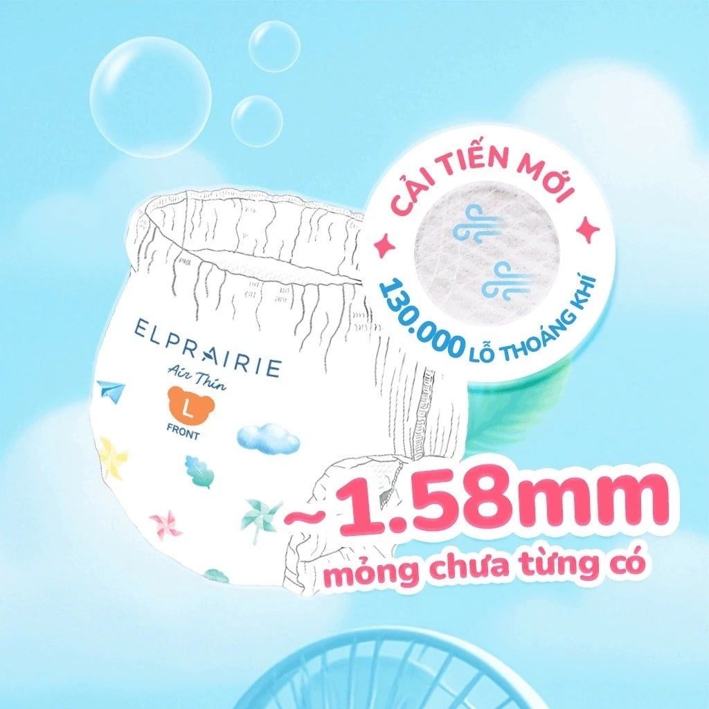  Tã/Bỉm Quần Elprairie Air Thin Nội Địa Hàn 