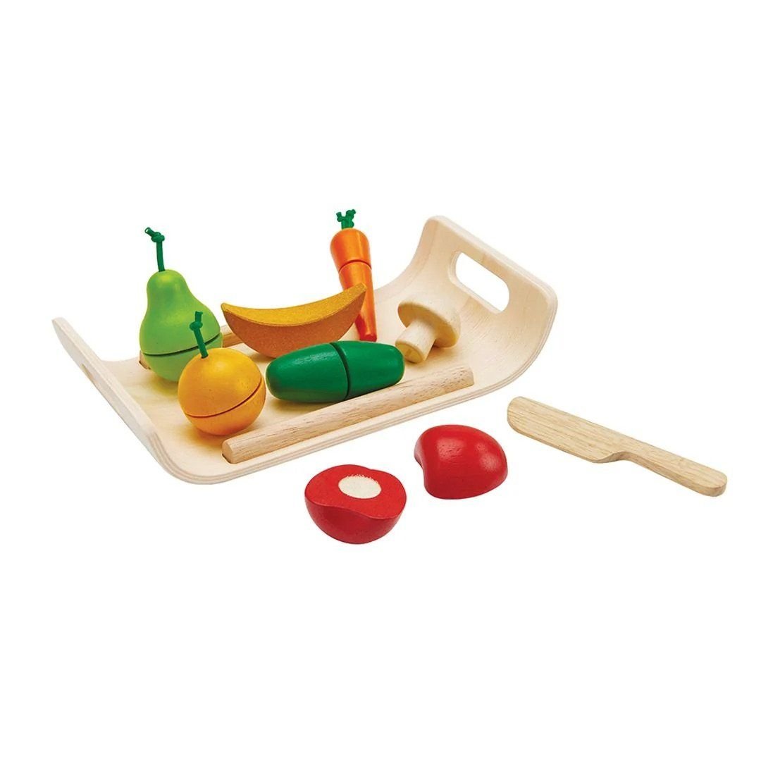  Đồ Chơi Gỗ PlanToys Cắt Trái Cây Và Rau Củ Cho Bé 18M+ 