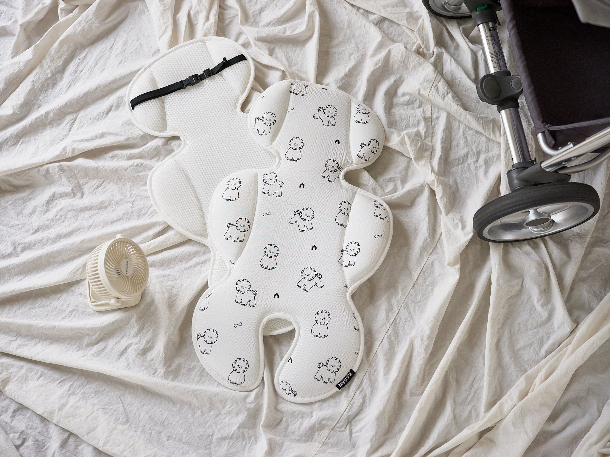  Thảm Lót Xe Đẩy 3D Airmesh Dono&Dono - Họa Tiết Lovely Heart 