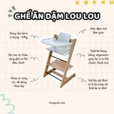  Ghế Ăn Dặm LouLou (Nguyên Set) - Màu Natural 