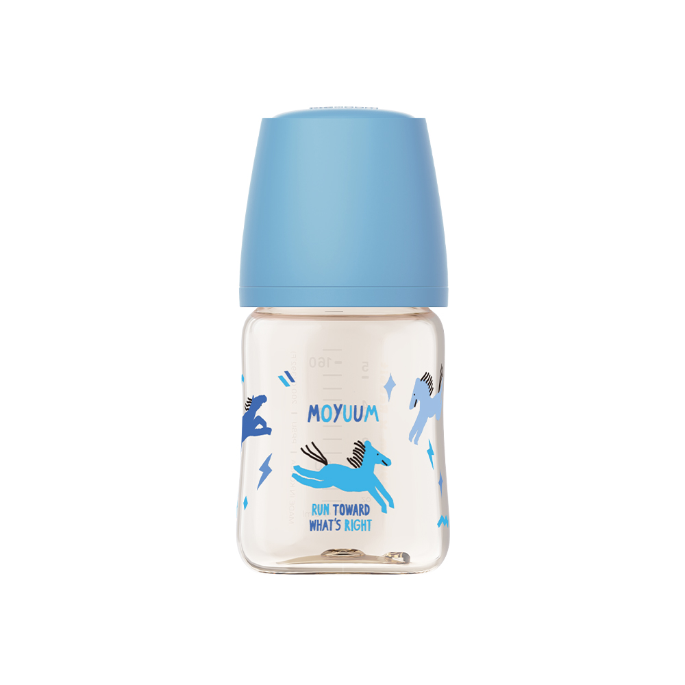  Bình Sữa PPSU Moyuum Thế hệ 3 - Mẫu Ngựa Aqua Blue 