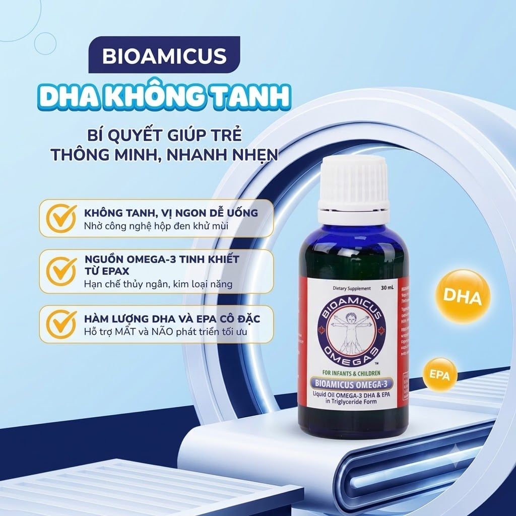  DHA BioAmicus Omega-3 Cho Bé (30ml) 