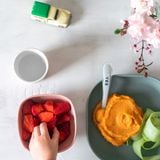  Set Ăn Dặm 4 Món Silicone Đế Hít Béaba Cho Bé Từ 4M+ 