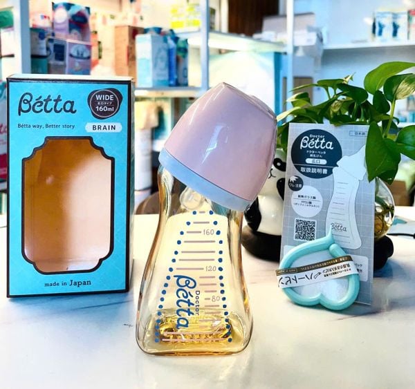  Bình Sữa Betta PPSU Màu Pastel Trơn 160ml 