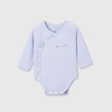  Body chip dài tay cúc lệch La Pomme gấu nhỏ - Tím 