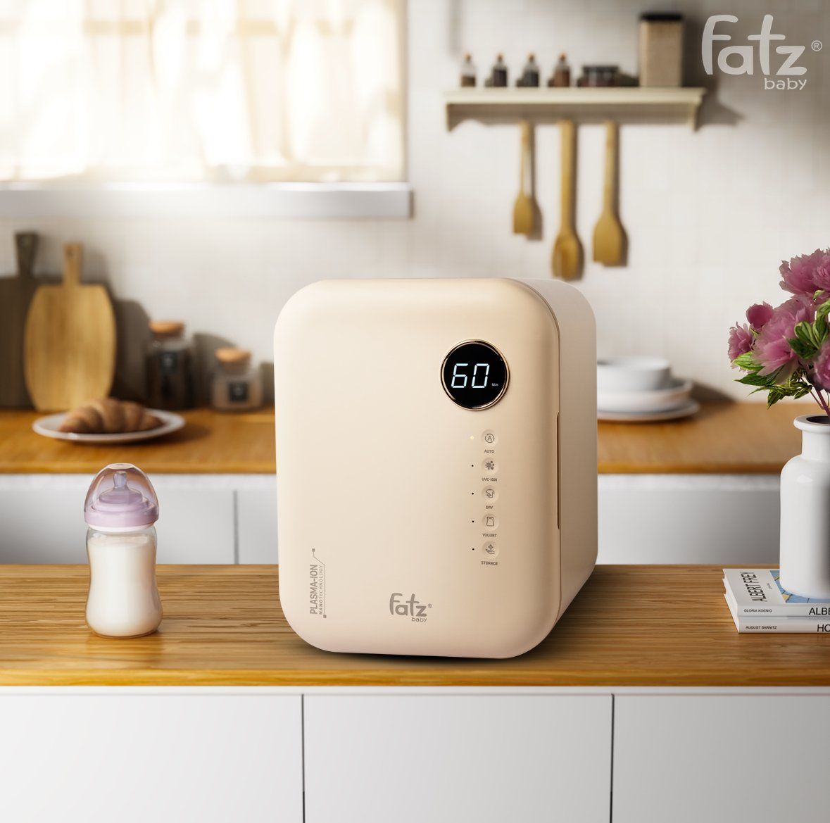  Máy tiệt trùng sấy khô khử mùi UVC-LED công nghệ Nano Plasma Ion Fatzbaby Plasmax 8 