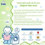  Nước Giặt Quần Áo Em Bé Dnee Xanh Lá - Organic Aloe Vera 3L 