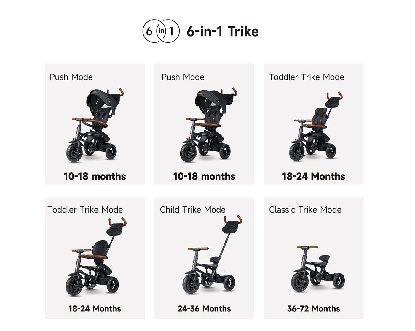  Xe đẩy 3 bánh Qplay Rito Deluxe 