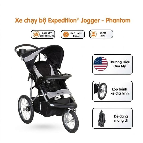  Xe chạy bộ BABY TREND Expedition® Jogger Phantom 
