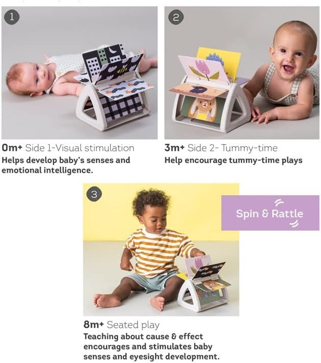  Sách Vải Xoay Hỗ Trợ Tập Lẫy Taf Toys Tummy Time Spinning Book 