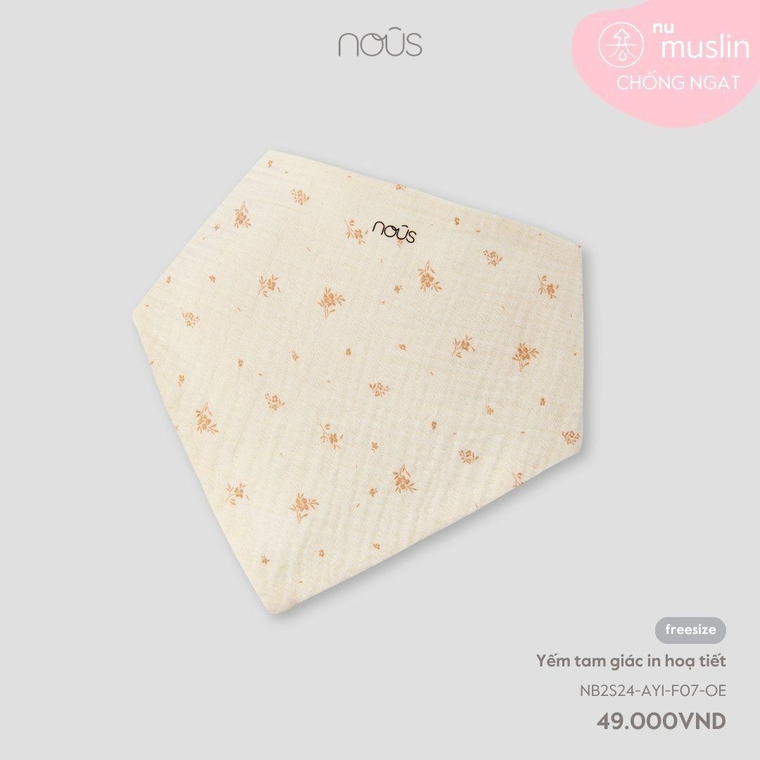  Yếm tam giác Nous in hoạ tiết 