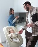  Ghế Rung Cybex Lemo - Màu Canvas White/Chân ghế Suede Grey 