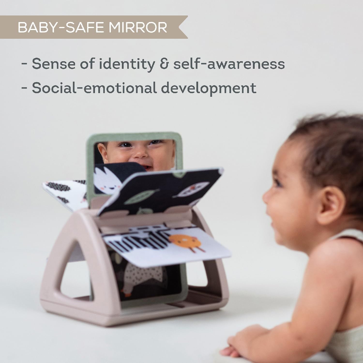  Sách Vải Xoay Hỗ Trợ Tập Lẫy Cho Bé Taf Toys Black & White Spinning Book 