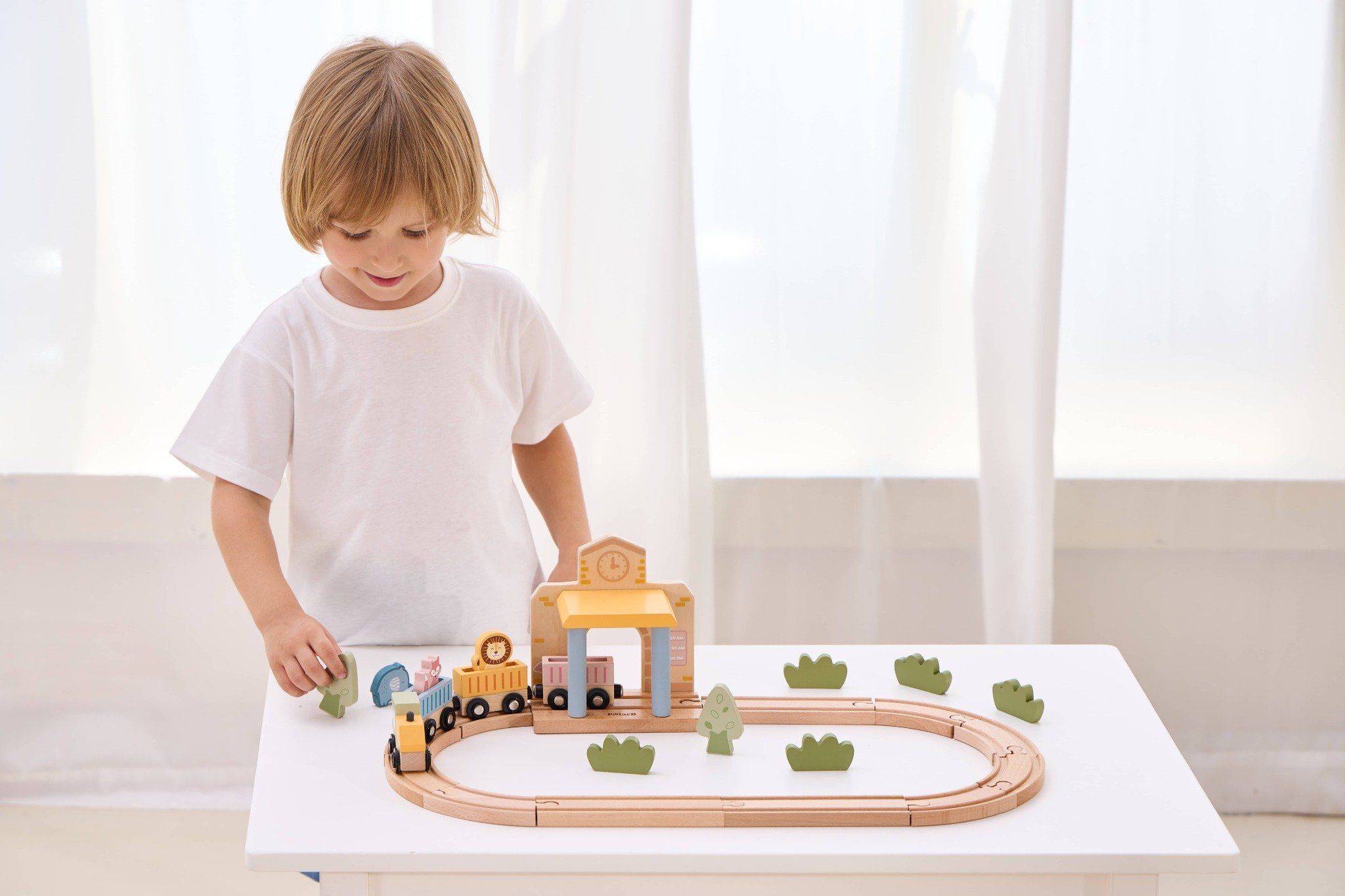  Bộ Đồ Chơi Gỗ Tàu Hỏa Polar B Cho Bé Từ 3Y+ ( 30 pcs ) 