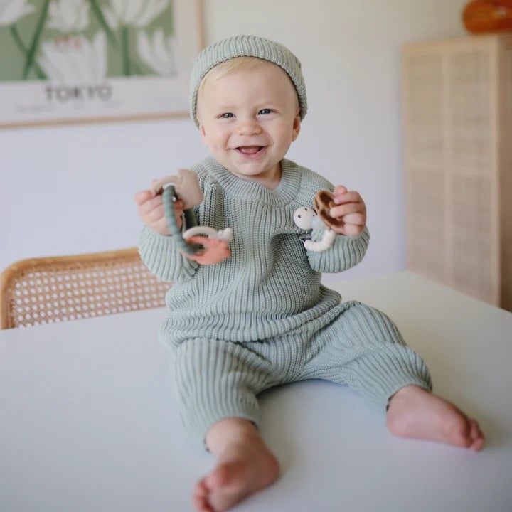  Bộ Vòng Đồ Chơi Gặm Nướu Mushie Teething Ring (A) 