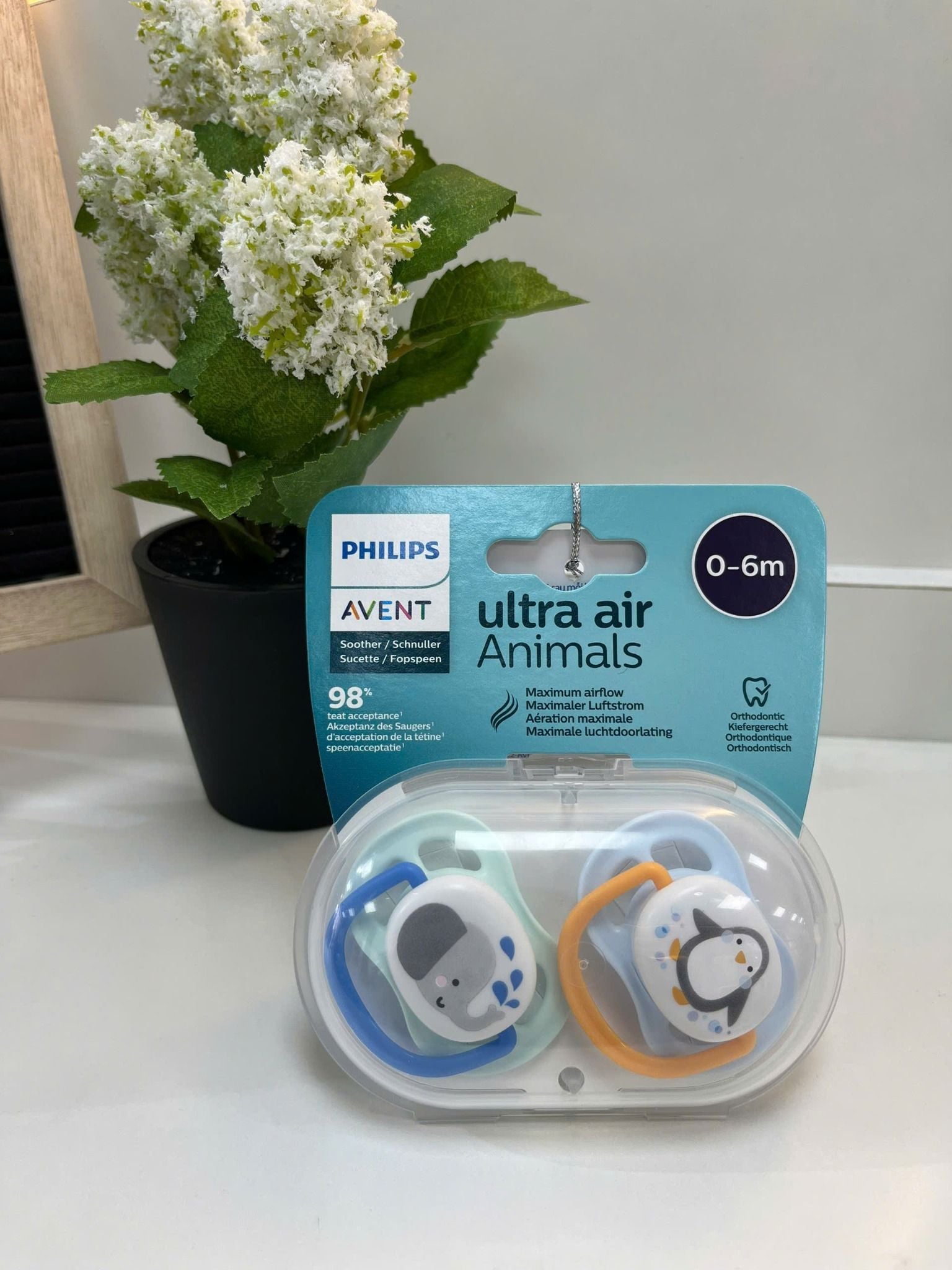  Set 2 Ti Giả Philips Avent Thông Khí Ultra Air Animal (0-6M) 