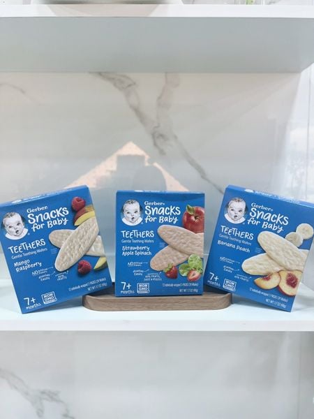  BÁNH GẠO GERBER TEETHERS CHO BÉ TỪ 7M+ (48G) 