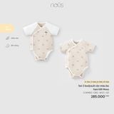  Bộ liền dài màu trắng họa tiết bà tiên hồng Nous 