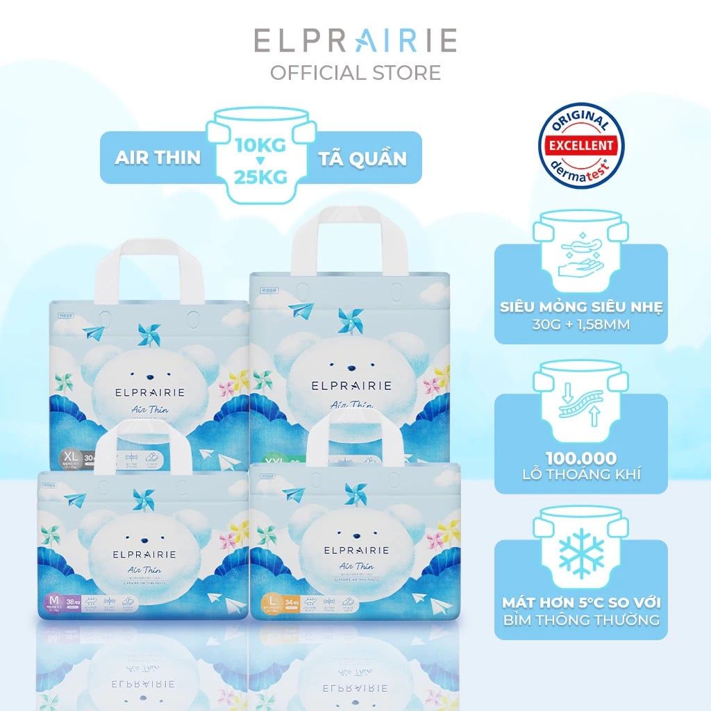  Tã/Bỉm Quần Elprairie Air Thin Nội Địa Hàn 
