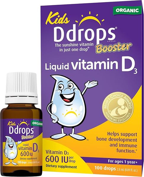  Kids Ddrops Booster Liquid Vitamin D3 600 IU - CT 