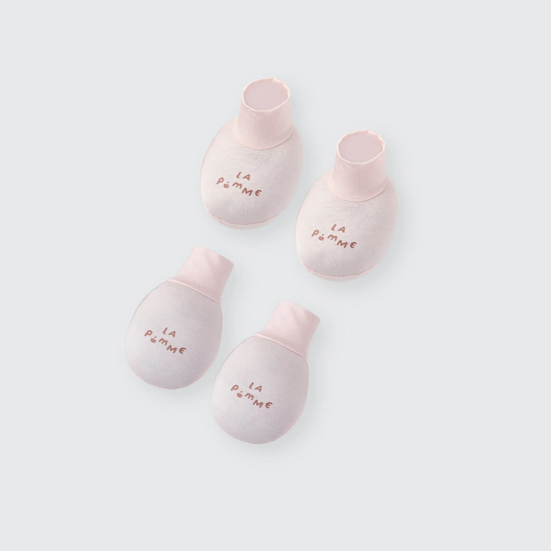  Set bao tay bao chân La Pomme Mimi và bông hoa nhỏ 