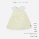  Váy Dài Sát Nách Nous Chữ A Màu Vàng Phối Trắng 