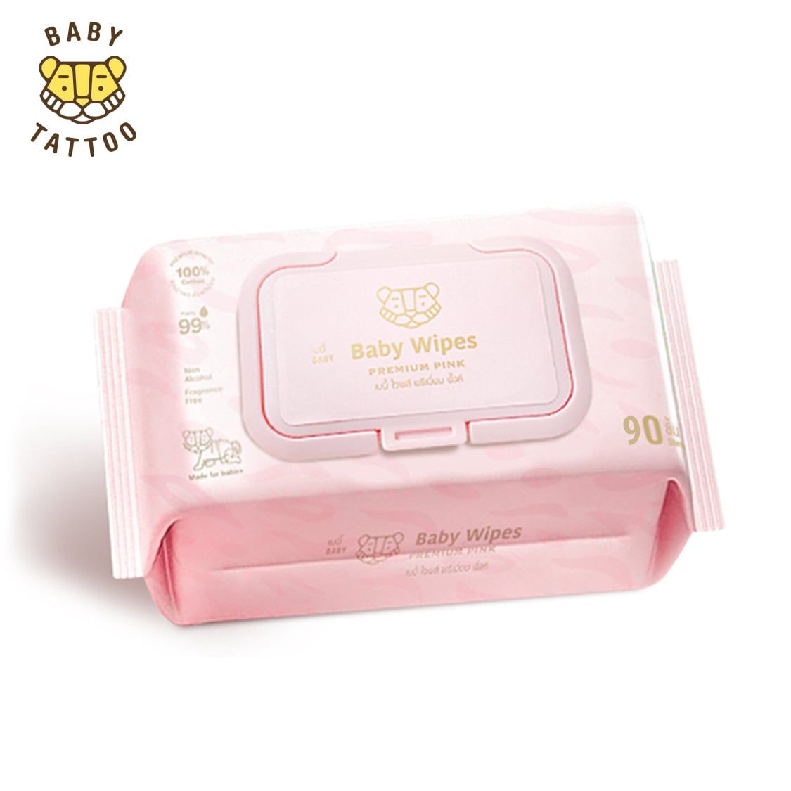  Khăn Giấy Ướt Baby Tattoo Siêu Cao Cấp Cho Bé Chất Vải CASHMERE (90 Miếng) 