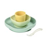  Set Ăn Dặm 4 Món Silicone Đế Hít Béaba Cho Bé Từ 4M+ 