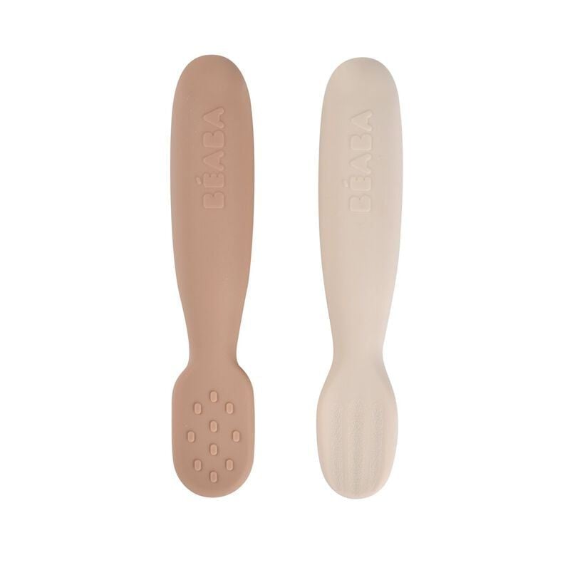  Set 2 Thìa Ăn Dặm Silicone Pre-Spoons Béaba Cho Bé Từ 4M+ 