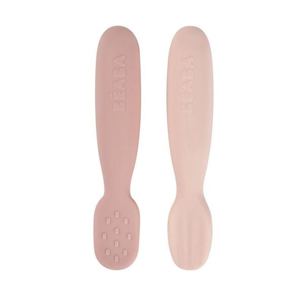  Set 2 Thìa Ăn Dặm Silicone Pre-Spoons Béaba Cho Bé Từ 4M+ 