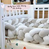  Set 2 Quây Sam Xoắn Nhung Cũi Giường Cho Bé HV Bedding 