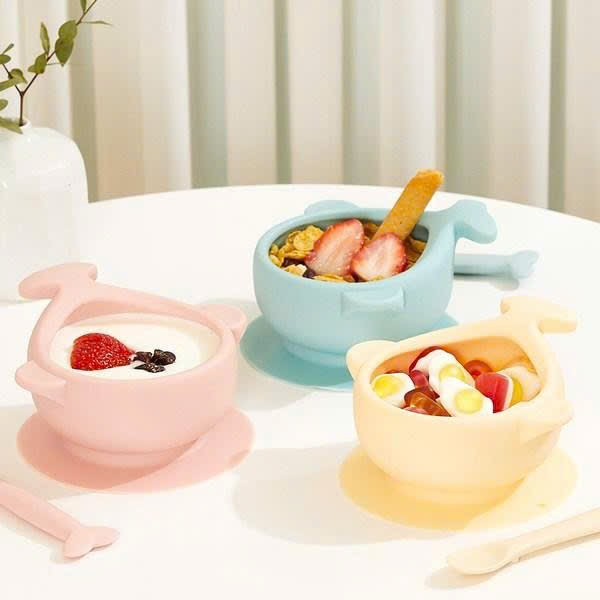  Bát ăn dặm silicone Firgi cá voi 