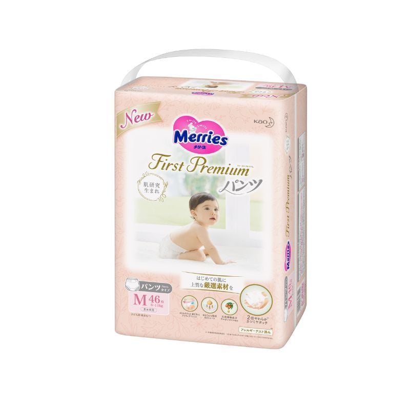  Tã/Bỉm Quần/Dán Merries First Premium 