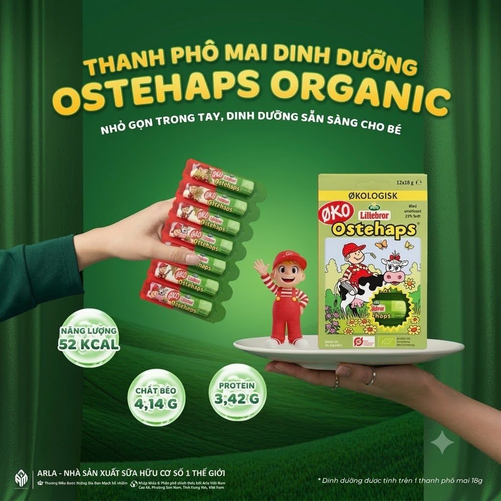  Phô Mai Que Hữu Cơ Arla Lillebror Ostehaps Organic Cheese Sticks - VINAQUICK 
