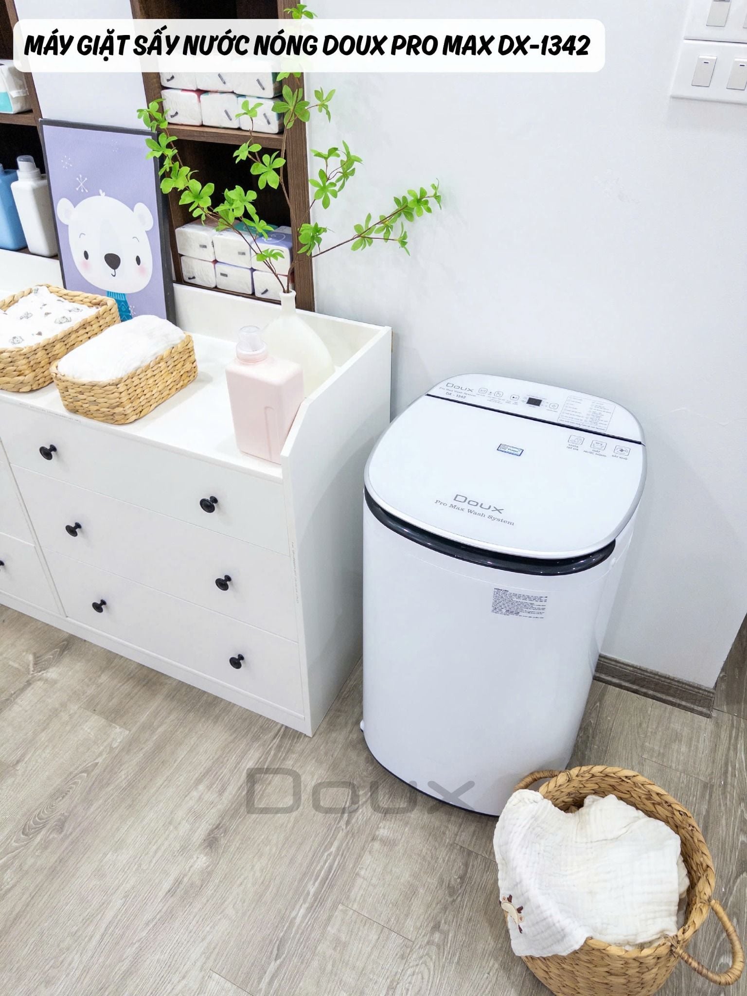  Máy Giặt Sấy Nước Nóng Doux Pro Max DX-1342 