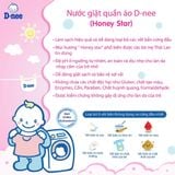  Nước Giặt Quần Áo Em Bé Dnee Hồng - Honey Star 3L 