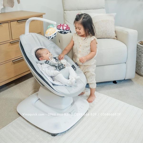  (A) Nôi rung 4moms Mamaroo màu Grey Classic (Bản 5G) 