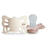  Set 2 Ti Giả FRIGG Butterfly Anatomical Silicone Pacifier Size 1 (0-6m) 