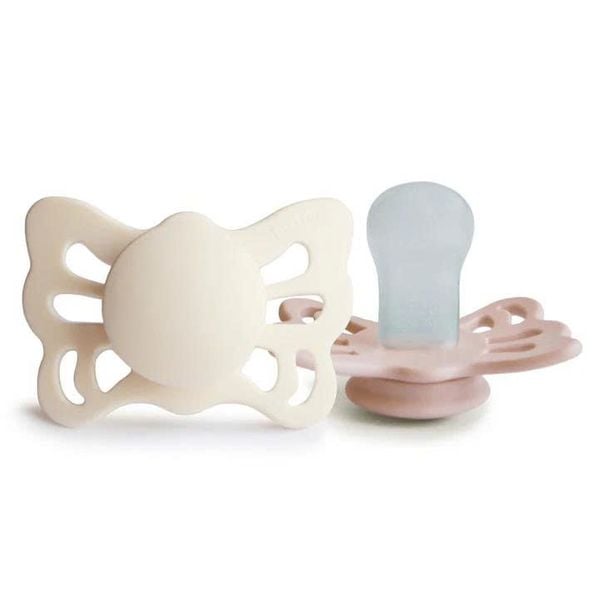 (A) Set 2 Ti Giả FRIGG Butterfly Anatomical Silicone Pacifier Size 1 (0-6m) 
