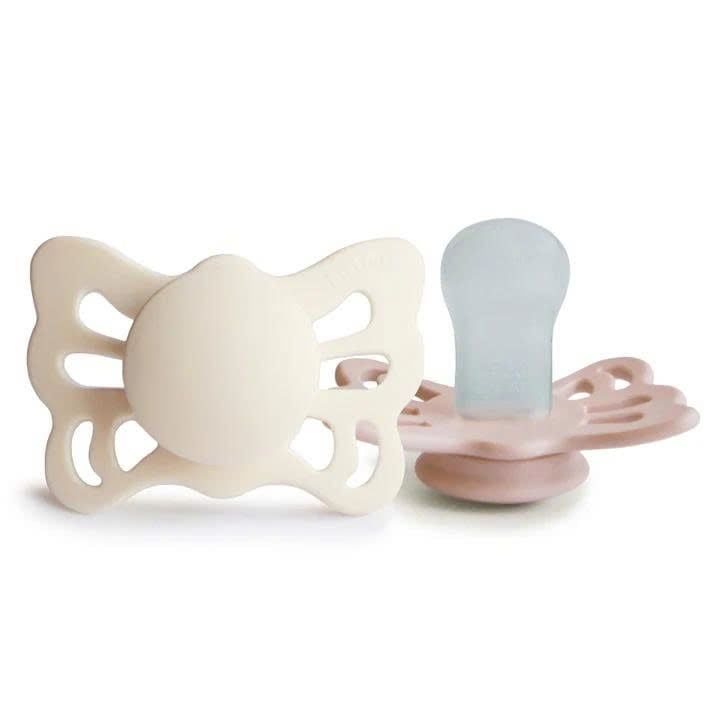  Set 2 Ti Giả FRIGG Butterfly Anatomical Silicone Pacifier Size 1 (0-6m) 
