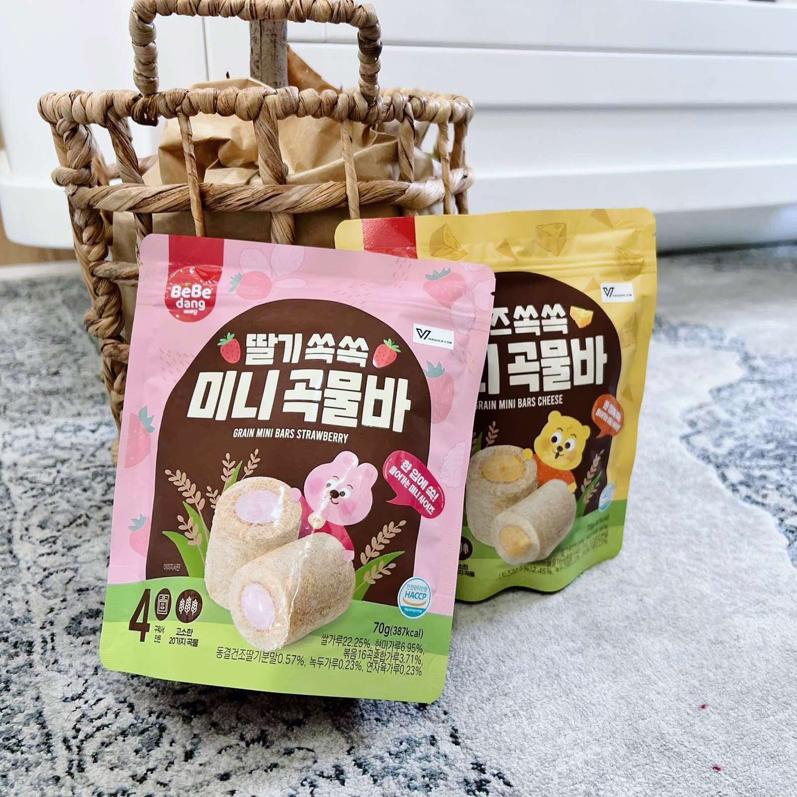  Bánh Cuộn Ngũ Cốc Mini Bebedang Cho Bé Từ 15M+ (70g) 