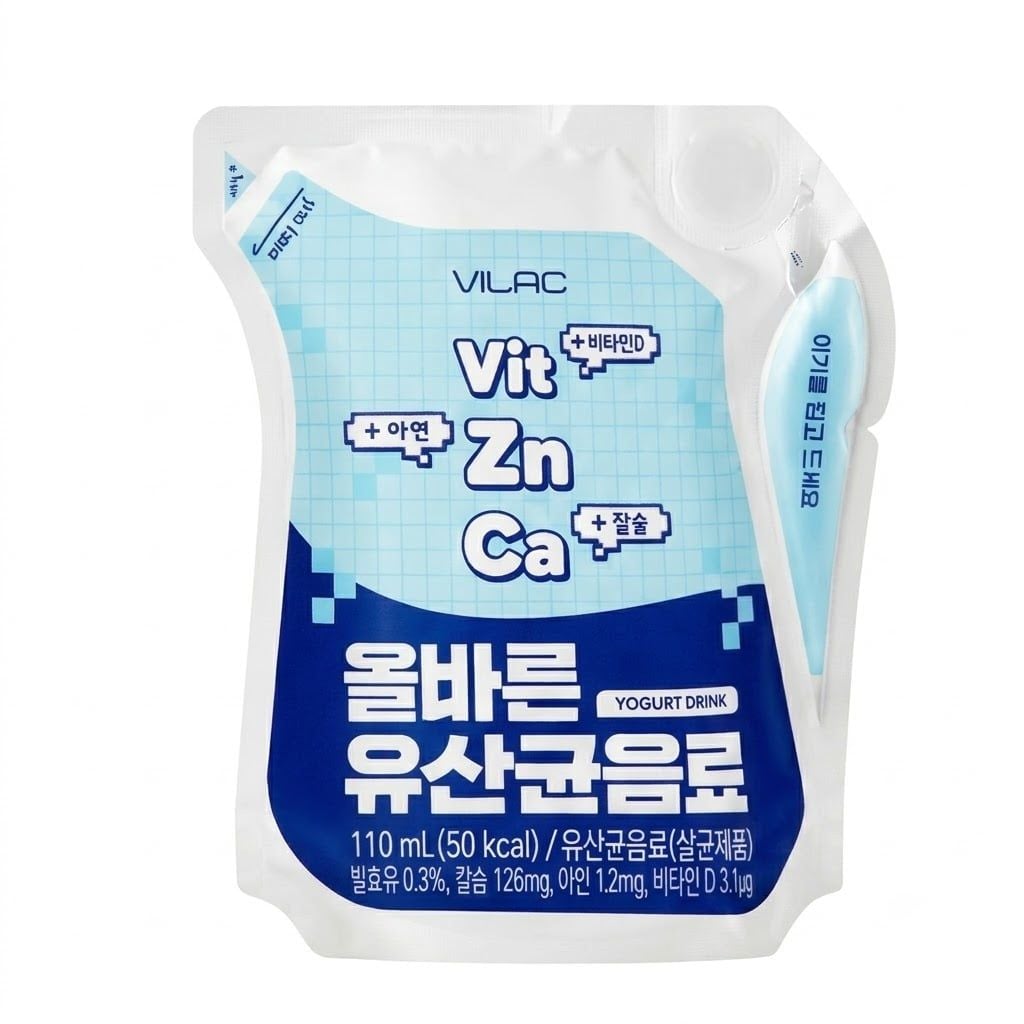  Nước Uống Lợi Khuẩn vị sữa chua Vilac Vit Zn Ca (110ml) 