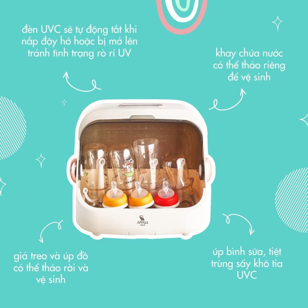  Máy úp bình sữa, tiệt trùng sấy khô tia UVC - ION Moaz BéBé MB–044 