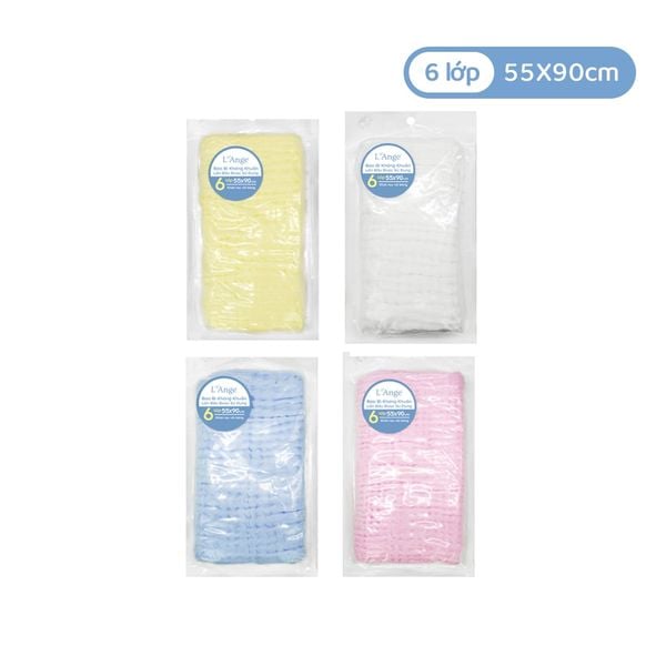  Khăn tắm vải bông 6 lớp L'ange 55 x 90 cm 