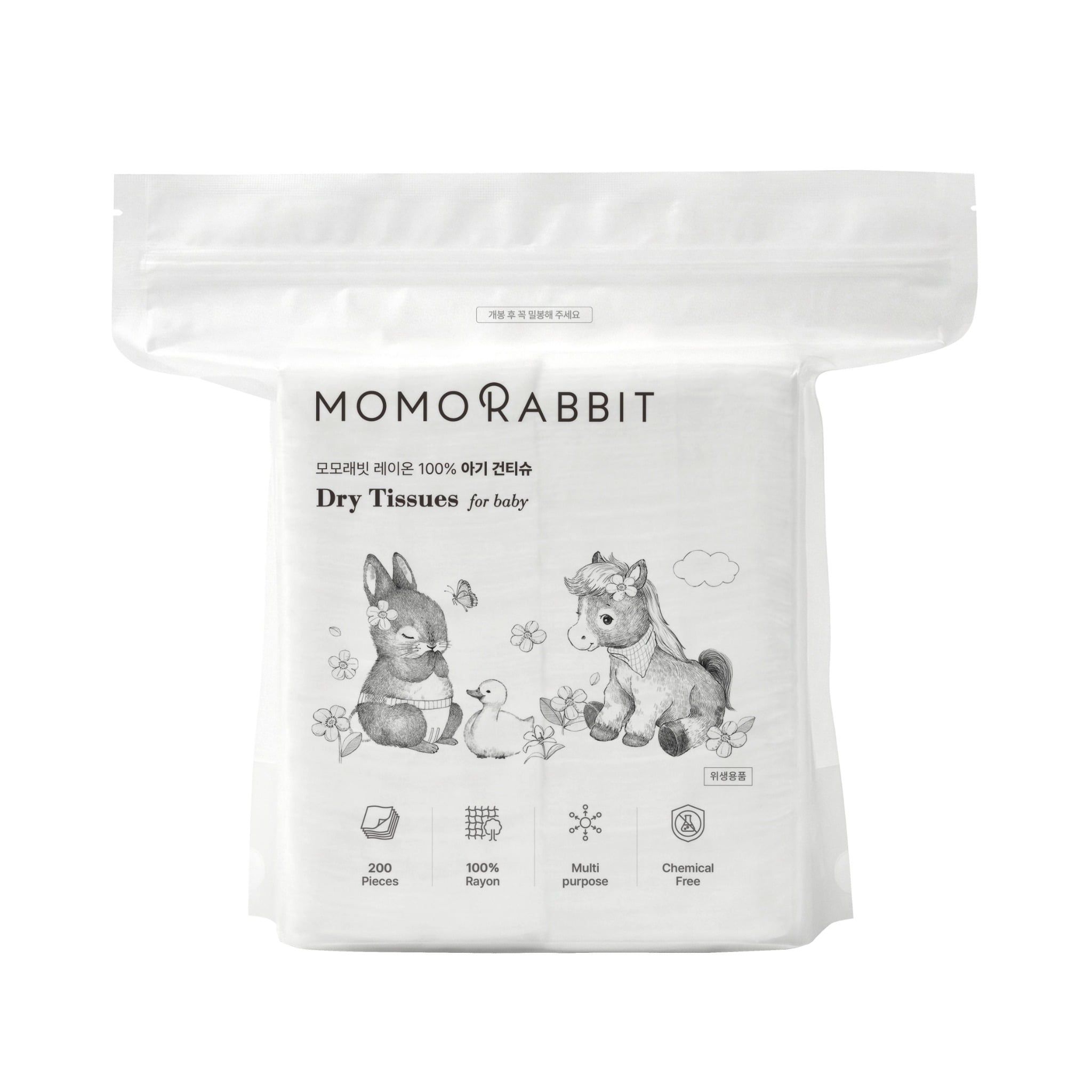  KHĂN KHÔ ĐA NĂNG MOMO RABBIT (200 tờ) 